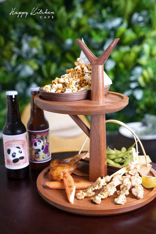 【Happy Hour 又食又拎】日式園林 爐端燒二人套餐 配手工蜜蜜啤+韓燒爐 (8+2兩層套餐二)