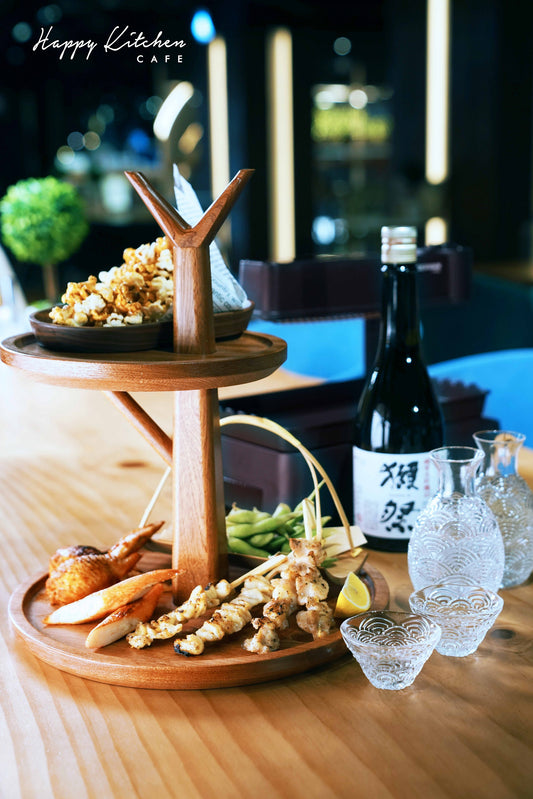 【Happy Hour 又食又拎】日式園林 爐端燒二人套餐 配獺祭四割五分 純米大吟釀+韓燒爐 (8+2兩層套餐三)