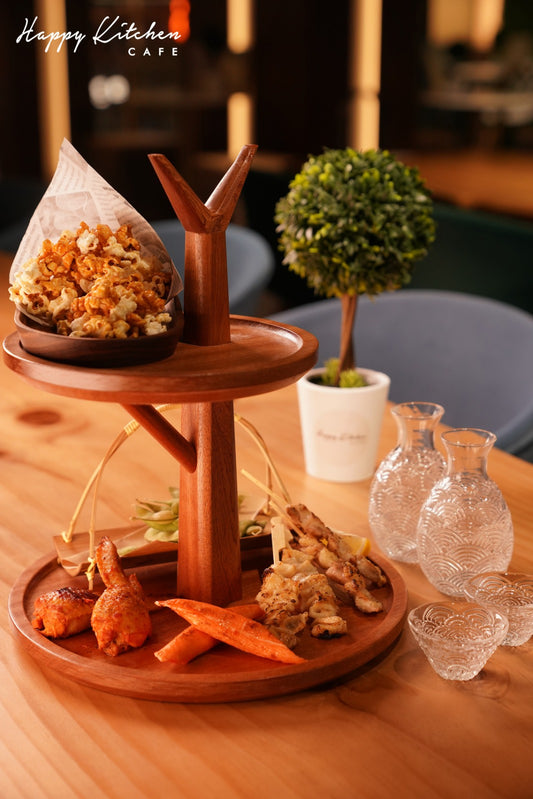 【Happy Hour 又食又玩】日式園林 爐端燒二人套餐 配蜜糖梳打水 (8+2兩層套餐一)